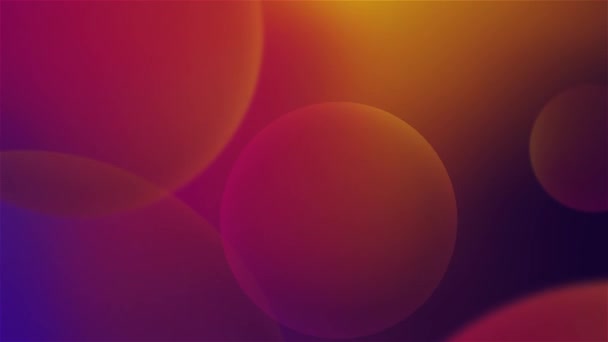 Gradiente Círculo Movimiento Metraje Fondo Gradiente Azul Púrpura Rojo Naranja — Vídeos de Stock