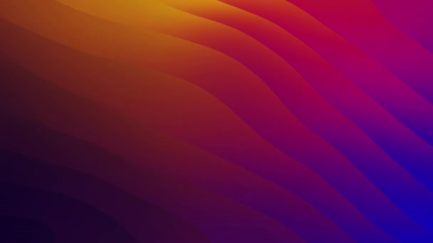 Gradient Wavy Motion Footage Background Gradient Blue Purple Red Orange — Stock Video