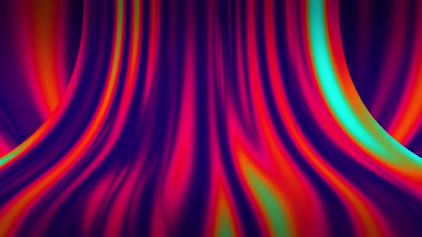 Holografische Regenboog Kleuren Achtergrond Abstract Fractal Liquid Animatie Kleurrijk Motion — Stockvideo