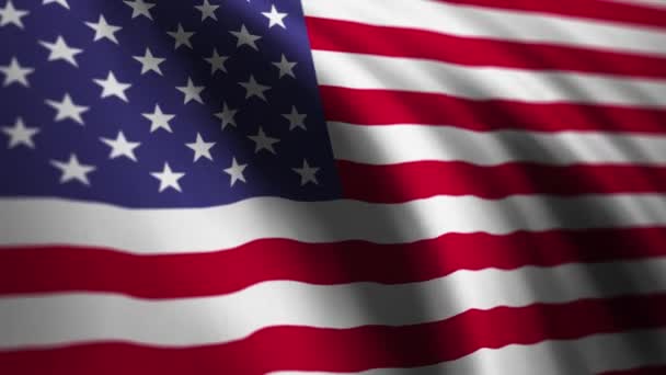 飘扬的美利坚合众国国旗 美国国家视频背景 4K分辨率视频背景3840X2160 60Fps — 图库视频影像