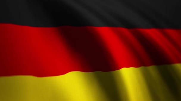 Bandiera Sventolante Della Germania Tedesco Bandiera Nazionale Sfondo Video Risoluzione — Video Stock