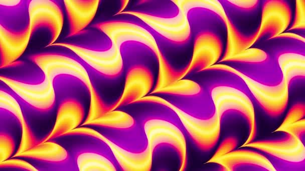 循环彩色液体波背景 摘要紫色 橙色和黄色运动背景 4K解像度3840X2160 — 图库视频影像