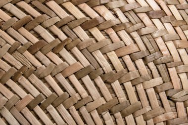 Arkaplan ve tasarım için renk dokusu. Renkli iplikler. Samandan örgü örüyorum. Çantanın ve kumaşın yüzeyi.