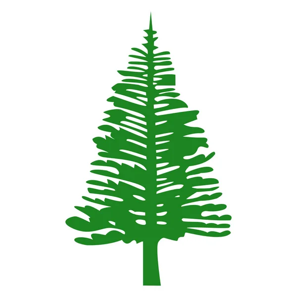 Árvore Natal Cartão Fundo Vetor Isolado Árvore Cor Verde — Vetor de Stock