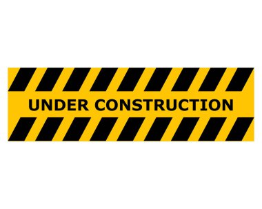 İnşaat Uyarı Yolu Bariyeri İzole Edilmiş Vektör Altında