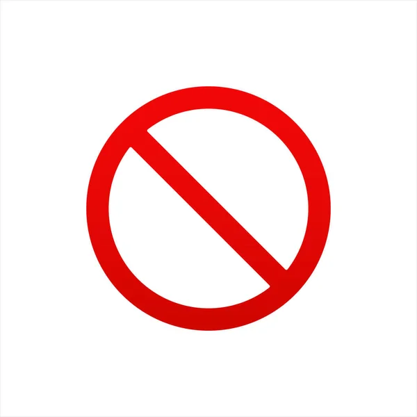 Zakazany Symbol Zakazany Znak Izolowany Wektor — Wektor stockowy