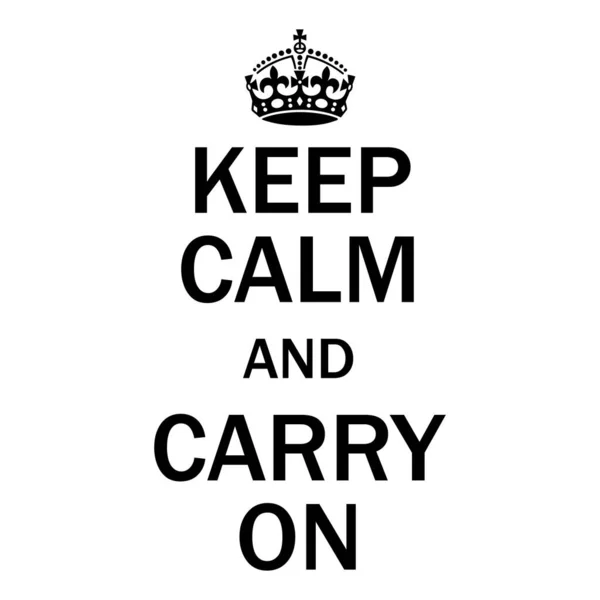 Keep Calm Carry Vector — Stockový vektor