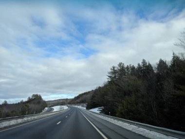 New Hampshire, ABD 'de kış karlı dağ yolları
