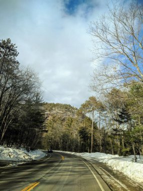 New Hampshire, ABD 'de kış karlı dağ yolları