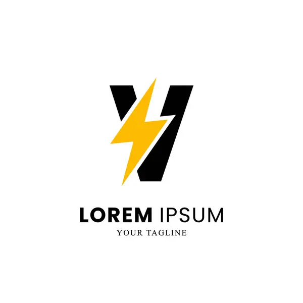 V Düz Harf Logosu Şimşek Şimşek Yıldırımı Bolt simgesi, Elektrik Sürgüsü Mektubu, Volt Logosu