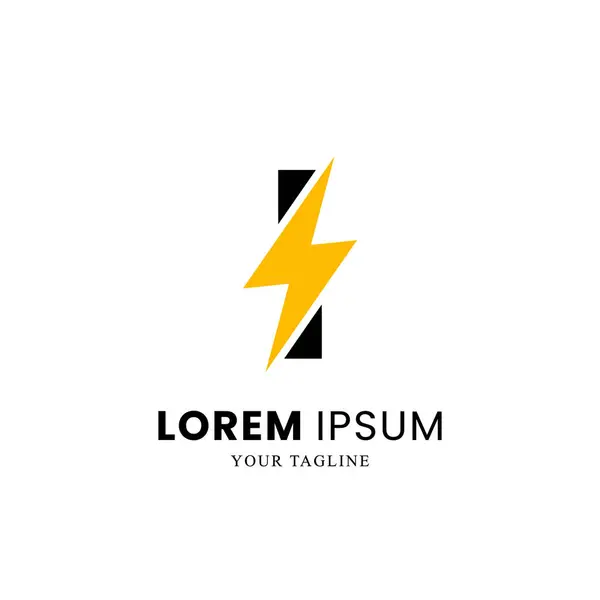 Birinci Düz Harf Logosu Şimşek işareti Şimşek Bolt simgesi, Elektrik Bolt Mektubu, Volt Logosu