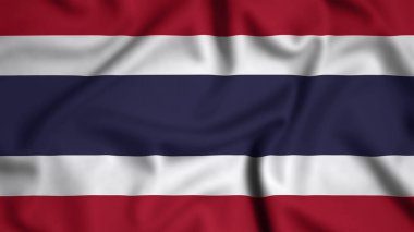 Arka planda dalgalanan Tayland bayrağı çizimi, ipek