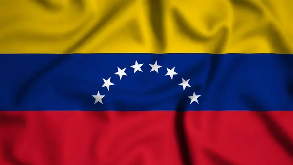 Venezuela bayrağı rüzgarın arka planında sallanıyor resim, ipek