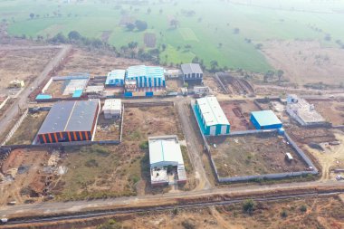 Bhopal, Madhya Pradesh, Hindistan - 14 Ocak 2022: Mirco 'nun havadan görünüşü, Bhopal, Madhya Pradesh, Hindistan' daki Küçük ve Orta Büyüklükteki işletmeler eğitim merkezi