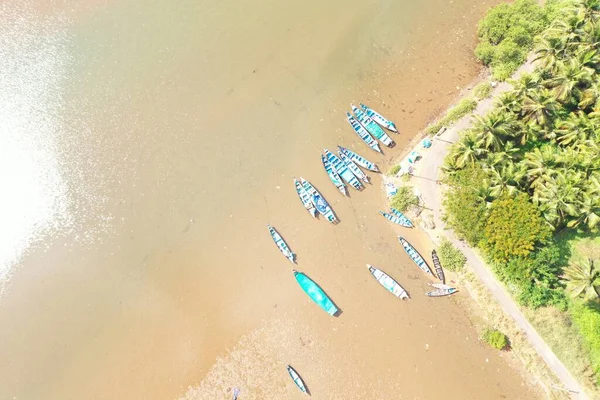 Aerial View Mangrove Forest Coastal Areas District Kasaragod Kerala India — Stock Photo, Image