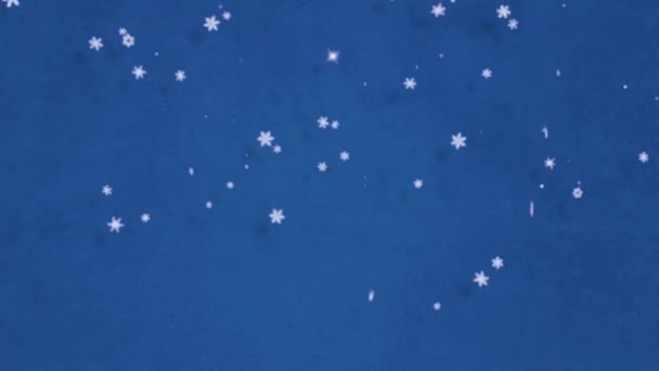 Weihnachten Hintergrund Mit Schneeflocken Auf Einem Dunklen Hintergrund Mit Freiem — Stockvideo