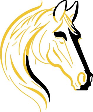 Horse Head Outline Logo Şablonu basit ve zarif bir tasarımı olan bir vektör dosyasıdır. Siyah renkli bir atın kafasının stilize edilmiş bir taslağını sergiliyor..