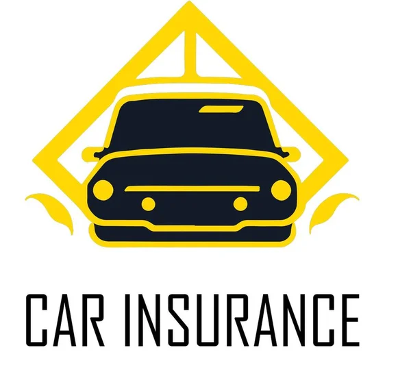 这个汽车保险标志模板采用了大胆 现代的设计 传达了可靠性和保护意识 — 图库矢量图片