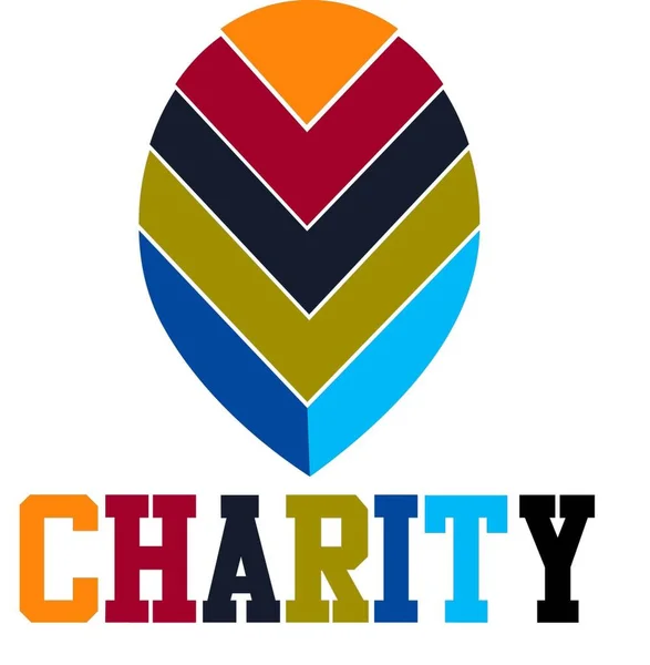 Introducing Charity Logo Template Colorful Eye Catching Design Perfect Any — Stock Vector