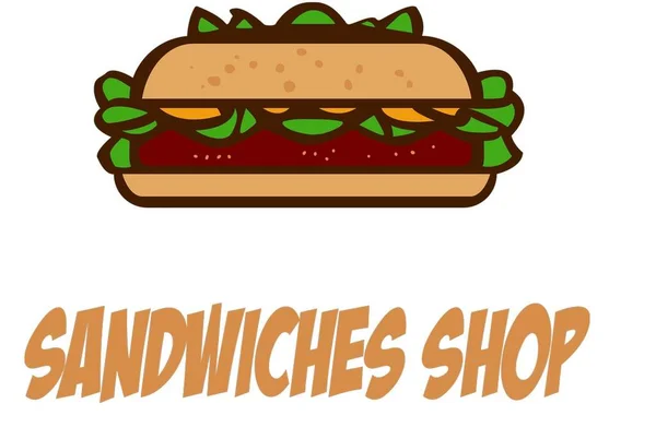 Einführung Der Perfekten Logovorlage Für Ihren Sandwicheshop Dieses Hochwertige Vektor — Stockvektor