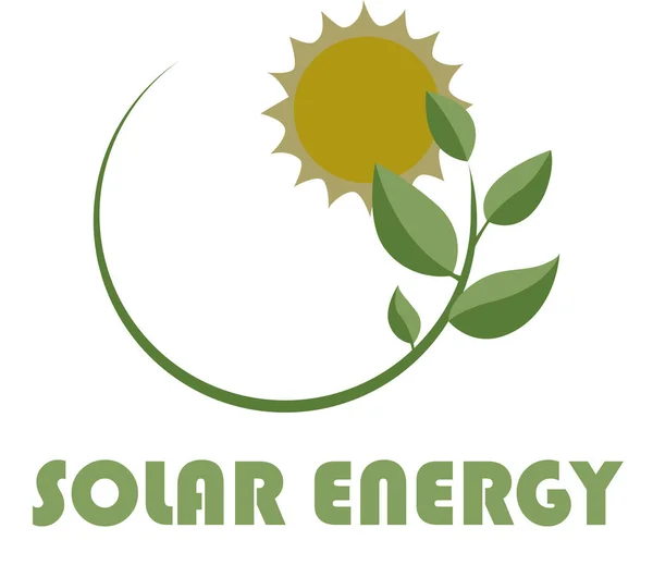 Solar Energy Logo Template Vector File Modern Sleek Design Representing — Stock Vector