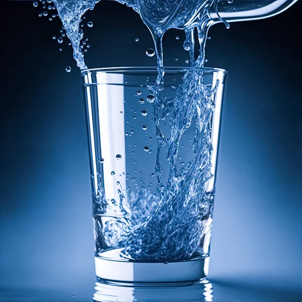 Kadehler saf suyla dolduruluyor.