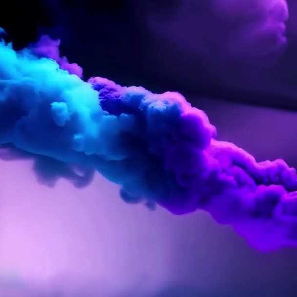 Hochwertiges Video Von Violettem Und Blauem Gradienten Rauch — Stockvideo