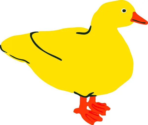 Einfache Ente Illustration Vektor Datei — Stockvektor