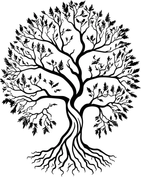 Σύγχρονο Δέντρο Της Ζωής Αρχείο Διάνυσμα Λογότυπο — Διανυσματικό Αρχείο