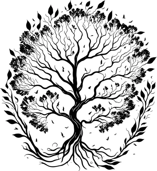 Modern Tree Life Logo Vector File — Stock Vector