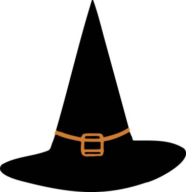 Cadılar Bayramı Vektörünün Siyah Şapkası
