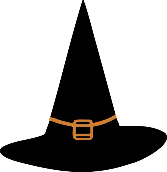 Schwarzer Hut Des Halloween Vektors — Stockvektor