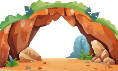 Cave Illustration Vektör Biçimi Çizgi Filmi