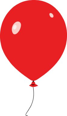 Kırmızı Balon İllüstrasyon Vektör Biçimi