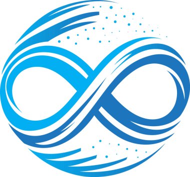 Sonsuzluk Şekli Soyut Logo Şablonu Vektörü