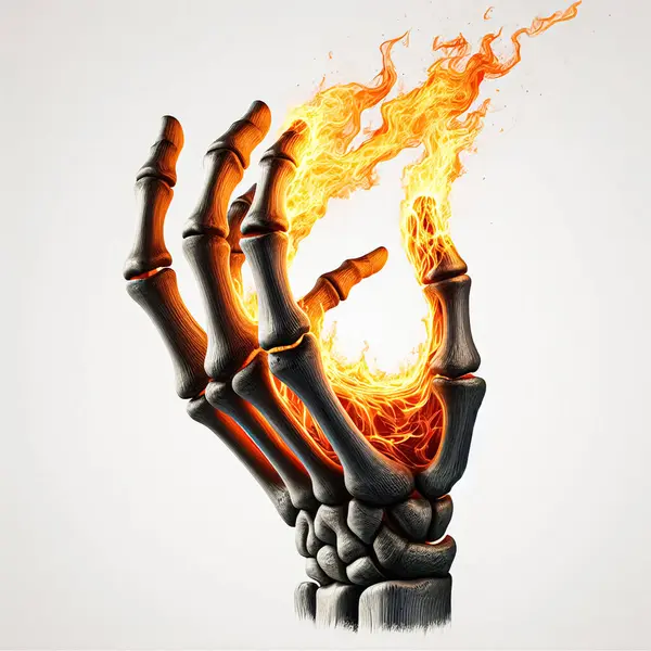 Ateşten Yüksek Kaliteli İllüstrasyonlu İskelet El 'imizle cehennemi kucaklayın. Bu büyüleyici sanat eseri, alevler içinde kalmış bir iskelet eli tasvir ediyor. Yoğunluk ve gizem kavramlarını çağrıştırıyor. Tematik tasarımlar, Cadılar Bayramı görselleri ya da kreati için mükemmel.
