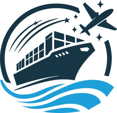 Nakliye Şirketi Logo Şablonu Vektör 1