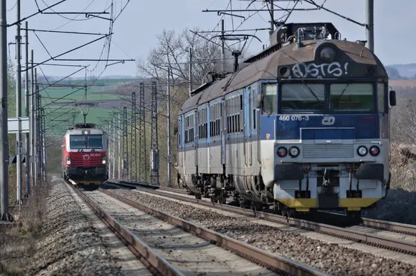 Milotice Nad Becvou Republik Ceko Maret 2024 Kereta Lokal Lokal — Stok Foto