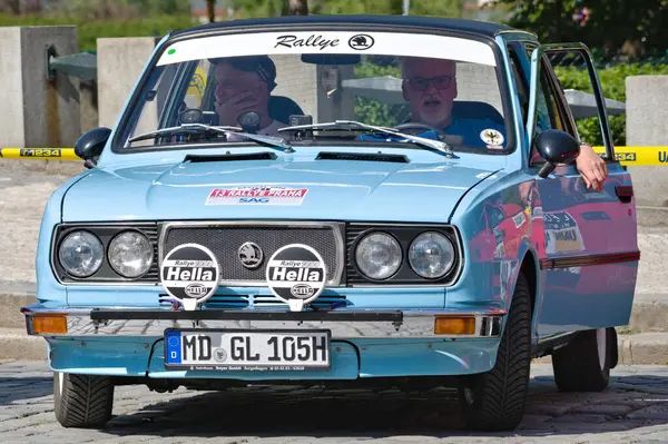 Prága Cseh Köztársaság Április 2024 Klasszikus Autók Rally Esemény Prágában — Stock Fotó