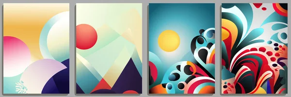Abstrakte Illustration Buchumschlag Broschüren Cover Design Polygonales Raumsymbol Werbebanner Glasfaserflyer — Stockvektor