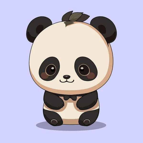 非常可爱的卡通熊猫宝宝 矢量说明 — 图库矢量图片