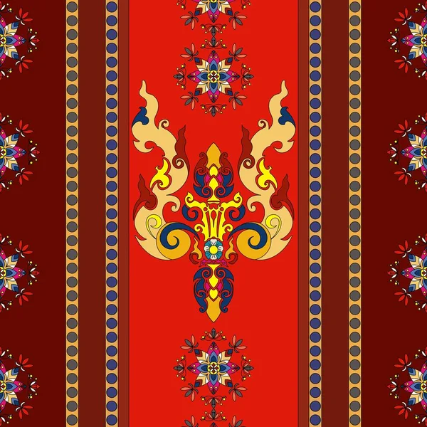 Halı Duvar Kâğıdı Giysi Ambalaj Batik Kumaş Nakış Tarzı Otantik — Stok fotoğraf