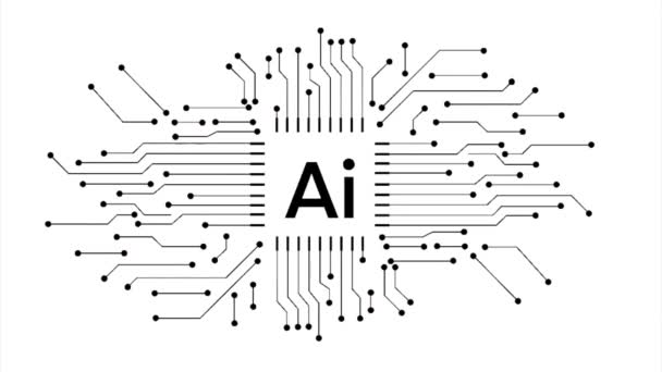 Inteligência Artificial Inteligência Demonstrada Por Máquinas Sistemas Inteligência Artificial São — Vídeo de Stock
