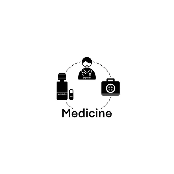 Consulta Médico Conceito Medicina Saúde Infográficos Ilustração Limitação Abstrato Ideia — Fotografia de Stock