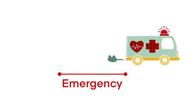 Tıbbi Video Acil Hasta Nakli Hastane Ambulansıyla Kalp Nakli Hastanın — Stok video