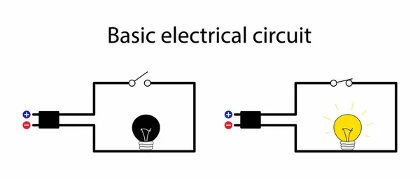 Иллюстрация Физики Химии Основной Электрической Цепи Серии Параллельной Цепи Количество — стоковый вектор