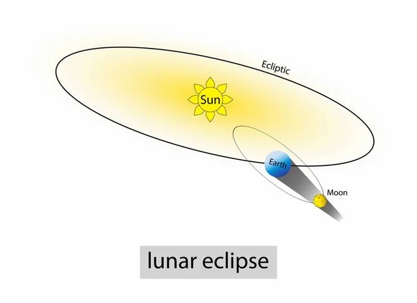 Illustration Astronomie Physique Éclipse Lunaire Une Éclipse Lunaire Totale Lieu — Image vectorielle