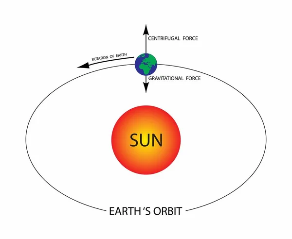 Illustration Astronomie Cosmologie Orbite Terrestre Ascension Droite Est Équivalent Céleste — Image vectorielle