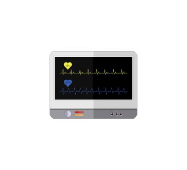 Hastane tiyatrosunda kalp atış hızı monitörü, anestezi, hasta monitörü, tıbbi elektronik cihazlar, hastanedeki hayati belirtileri izlemek için tıbbi cihaz.