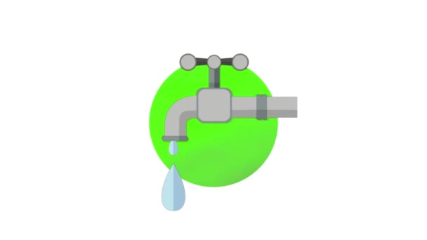 Oszczędność Wody Niektórzy Zapomnieli Wyłączyć Wodę Wyłącz Wodę Nie Zużywa — Wideo stockowe